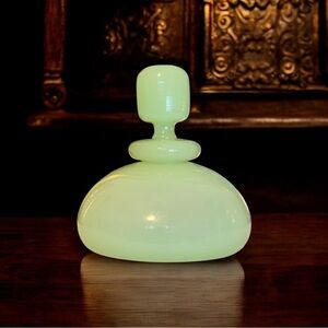 Vintage Murano Seguso Jade Alabastro Glass Perfume Bottle & Stopper
